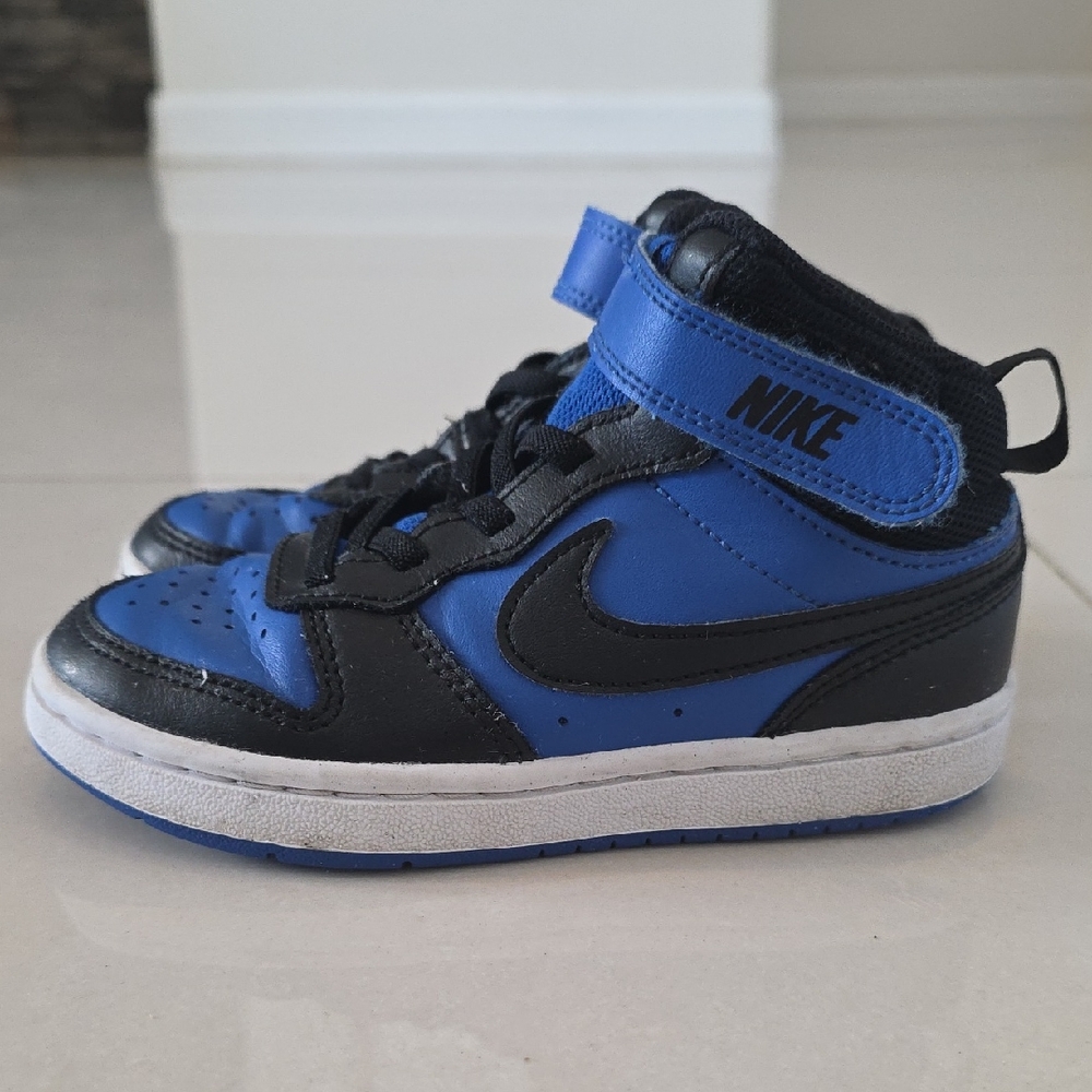 Nike Kids Black and Blue High-Top Sneakers